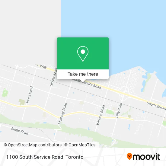1100 South Service Road map