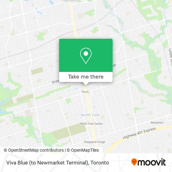 Viva Blue (to Newmarket Terminal) map
