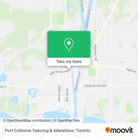 Port Colborne Tailoring & Alterations map