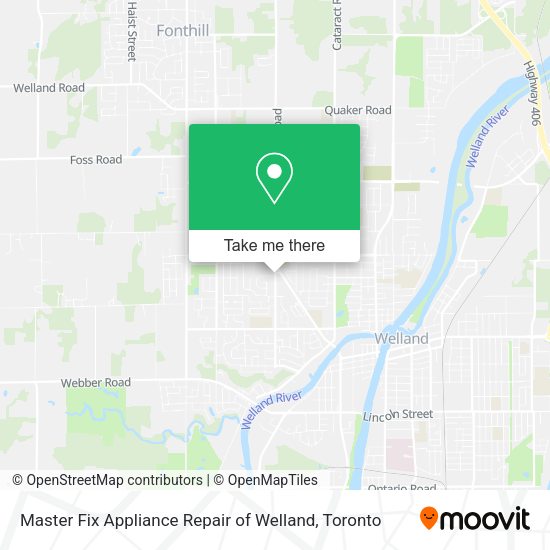 Master Fix Appliance Repair of Welland map