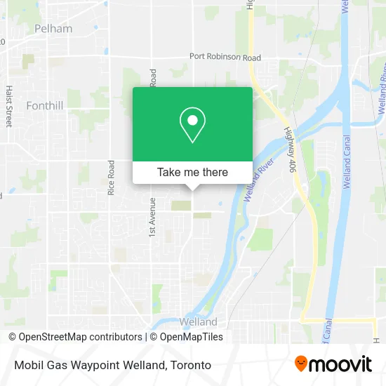 Mobil Gas Waypoint Welland map