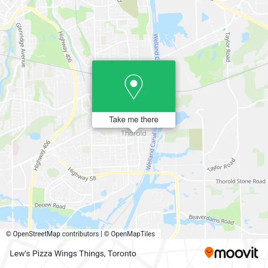 Lew's Pizza Wings Things map