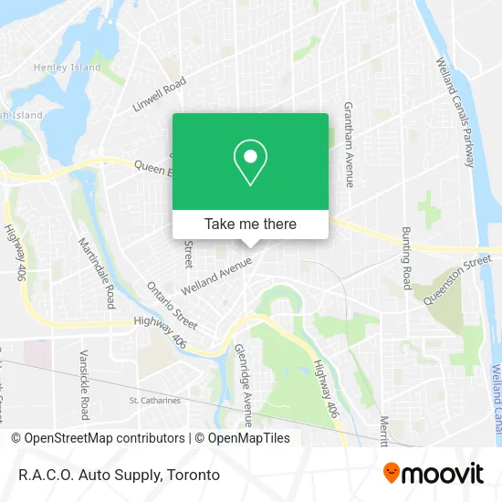 R.A.C.O. Auto Supply map
