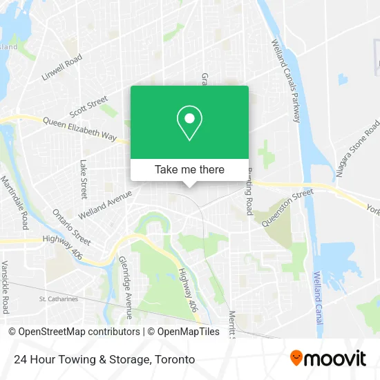 24 Hour Towing & Storage map