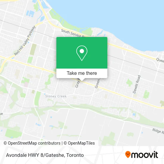 Avondale HWY 8/Gateshe map