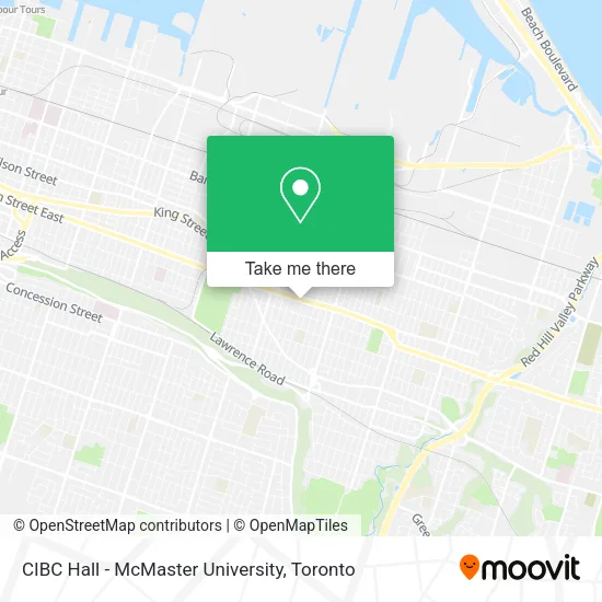 CIBC Hall - McMaster University map