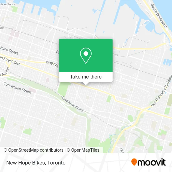 New Hope Bikes map