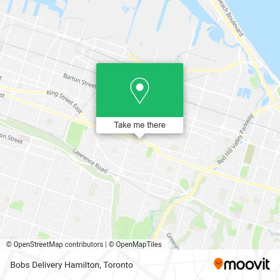 Bobs Delivery Hamilton map