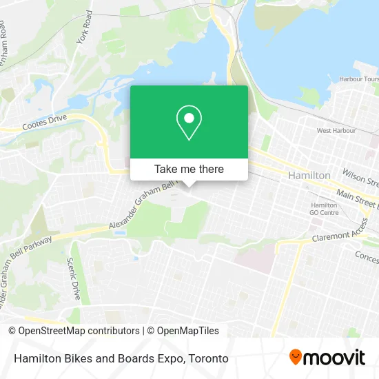 Hamilton Bikes and Boards Expo map