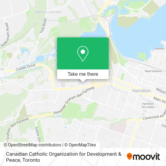 Canadian Catholic Organization for Development & Peace map