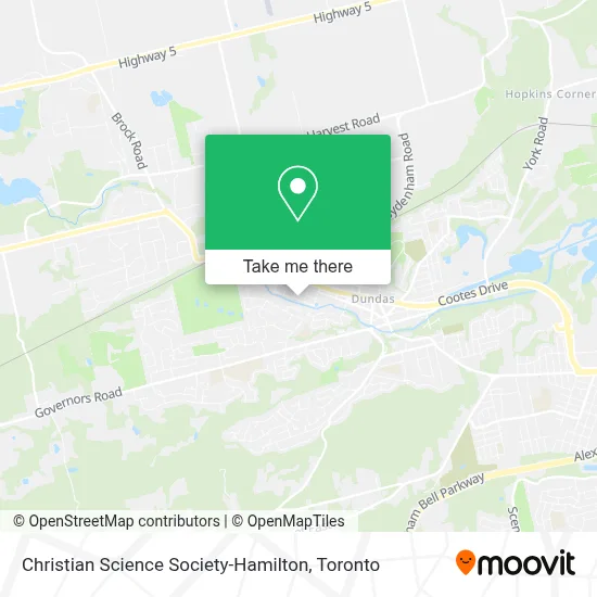 Christian Science Society-Hamilton map
