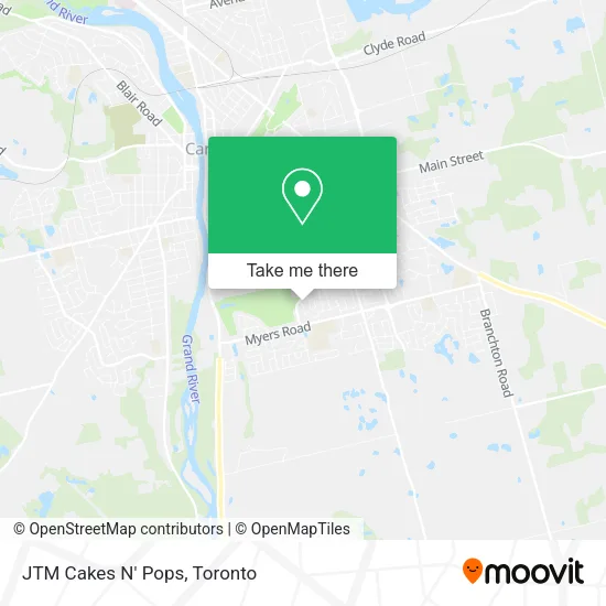 JTM Cakes N' Pops map