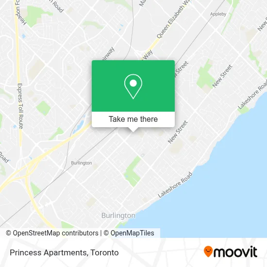 Princess Apartments map