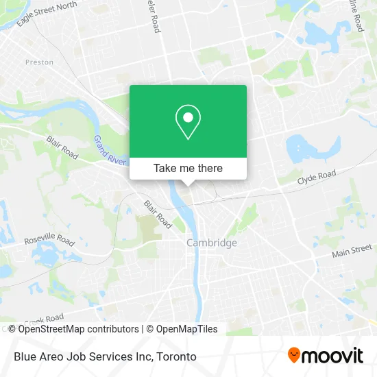 Blue Areo Job Services Inc map