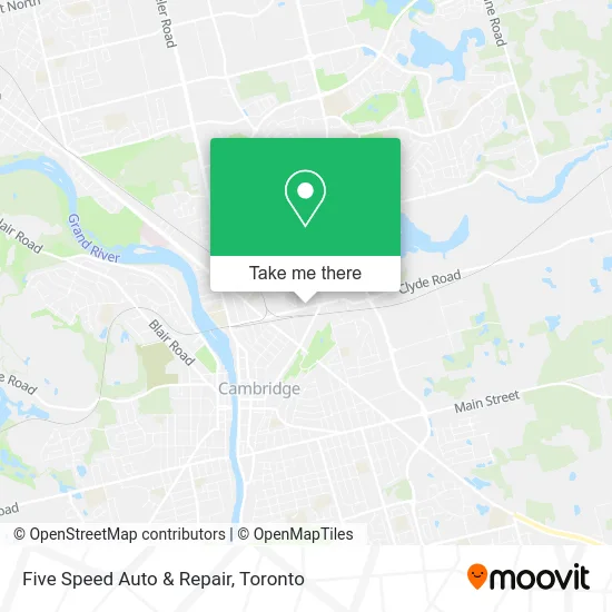 Five Speed Auto & Repair map