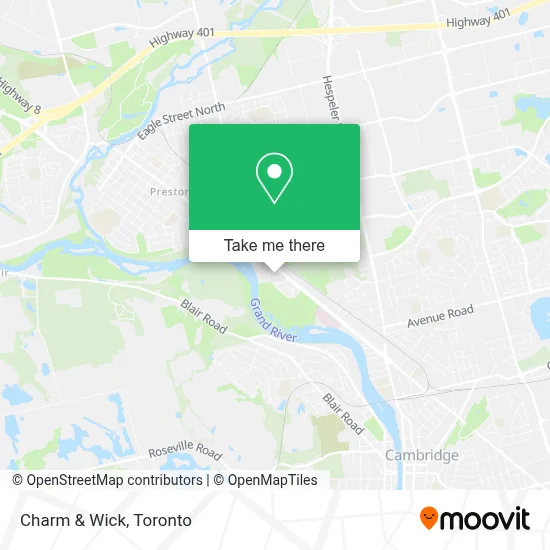 Charm & Wick map