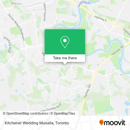 Kitchener Wedding Musalla map