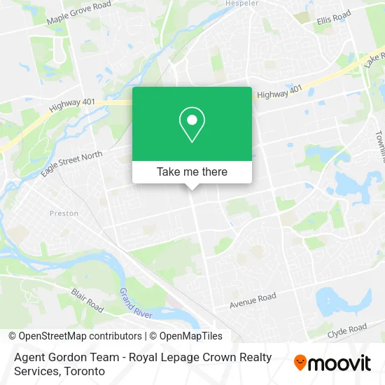 Agent Gordon Team - Royal Lepage Crown Realty Services map