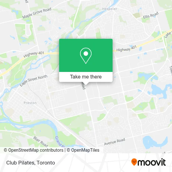 Club Pilates map