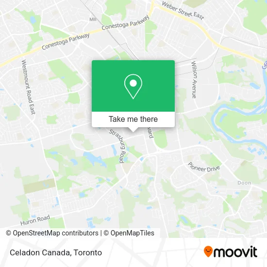 Celadon Canada map