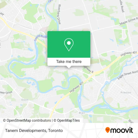 Tanem Developments map