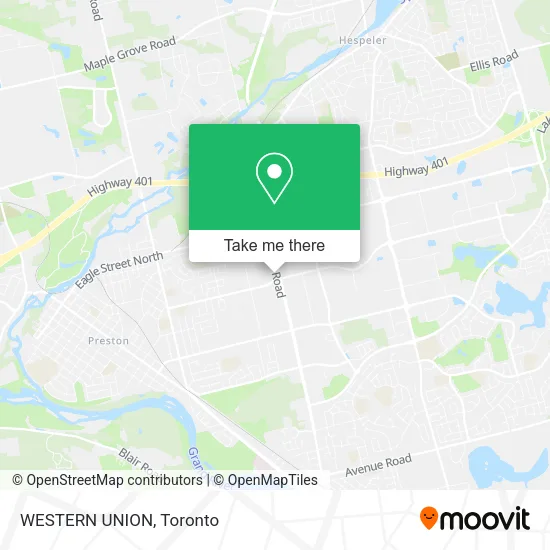 WESTERN UNION map