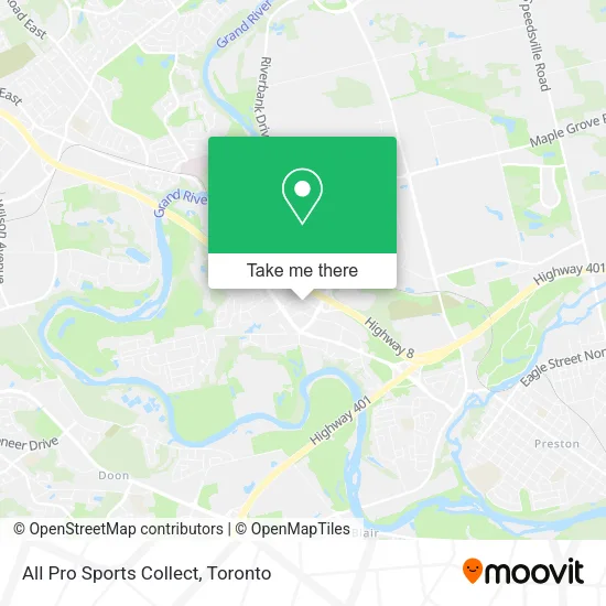 All Pro Sports Collect map