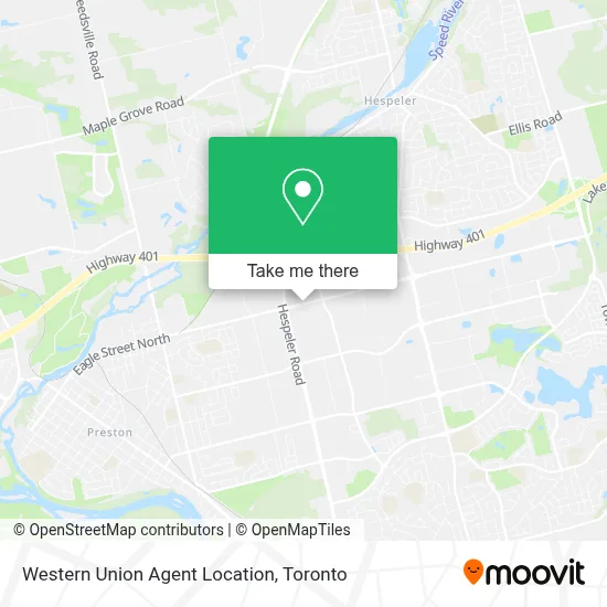 Western Union Agent Location map