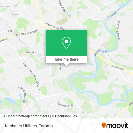 Kitchener Utilities map