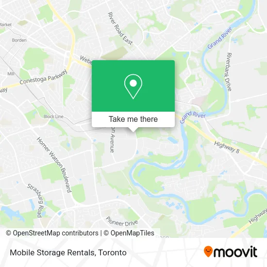 Mobile Storage Rentals map