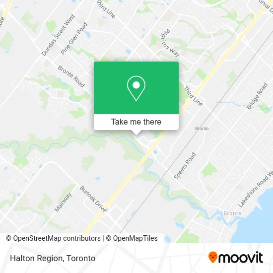 Halton Region map