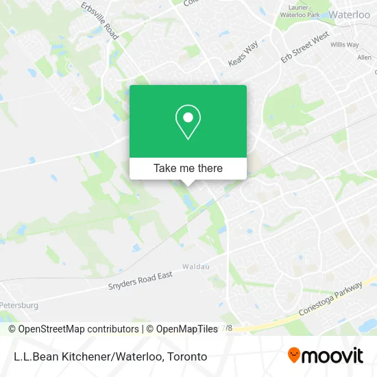 L.L.Bean Kitchener/Waterloo map