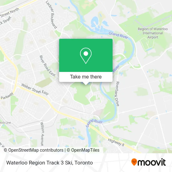 Waterloo Region Track 3 Ski map