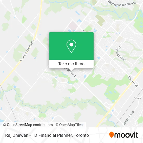 Raj Dhawan - TD Financial Planner map