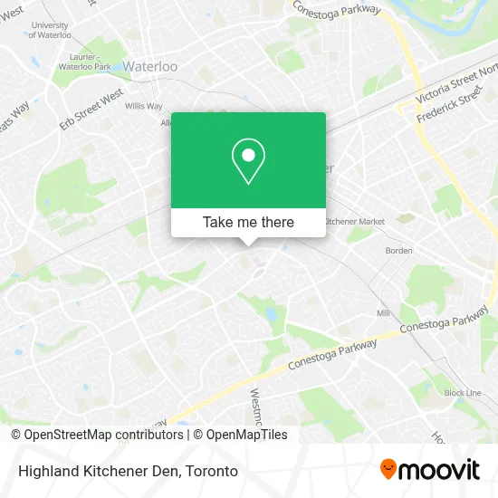 Highland Kitchener Den map