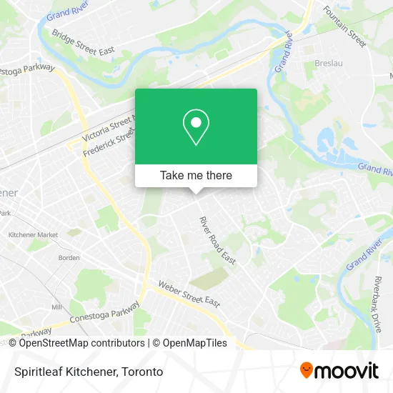 Spiritleaf Kitchener map