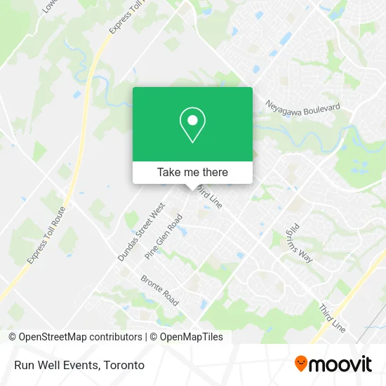 Run Well Events map