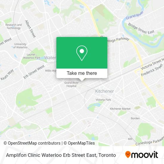 Amplifon Clinic Waterloo Erb Street East map