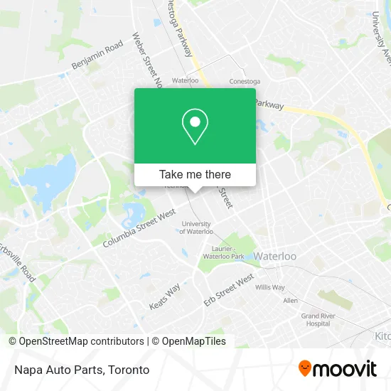 Napa Auto Parts map