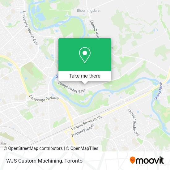 WJS Custom Machining map