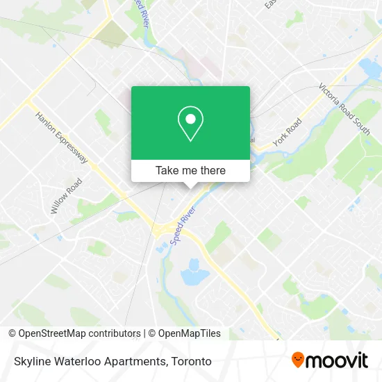 Skyline Waterloo Apartments map