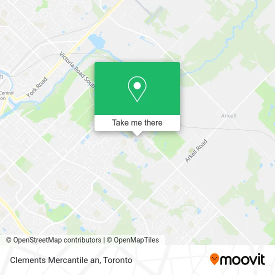 Clements Mercantile an map