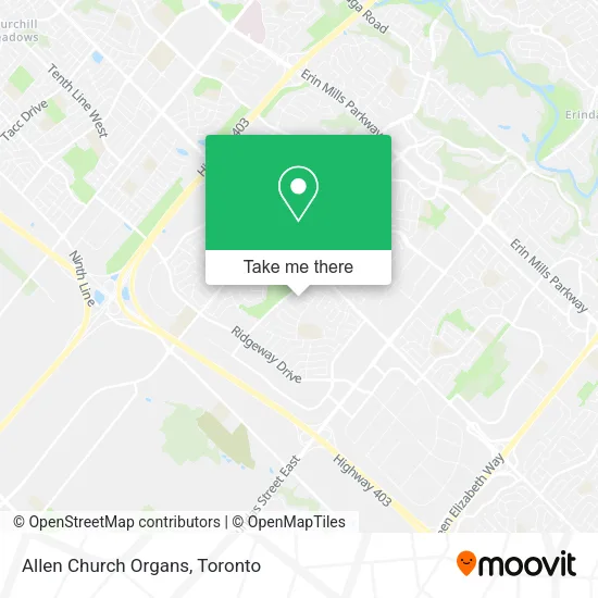 Allen Church Organs map