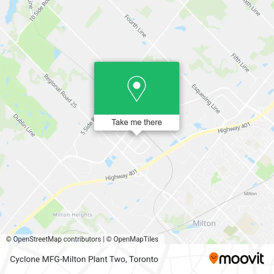 Cyclone MFG-Milton Plant Two map