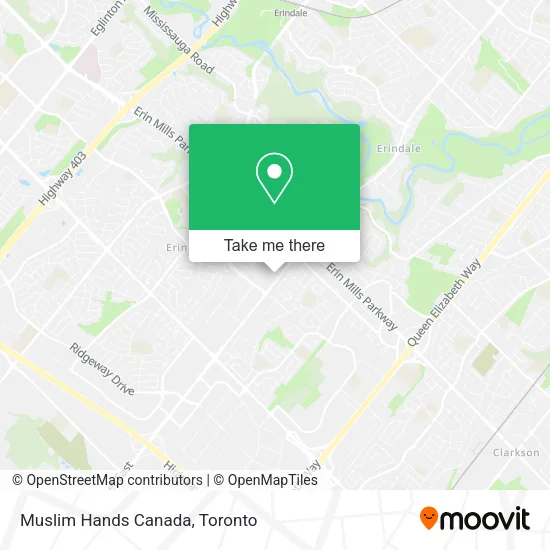 Muslim Hands Canada map