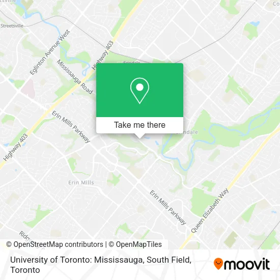 University of Toronto: Mississauga, South Field map