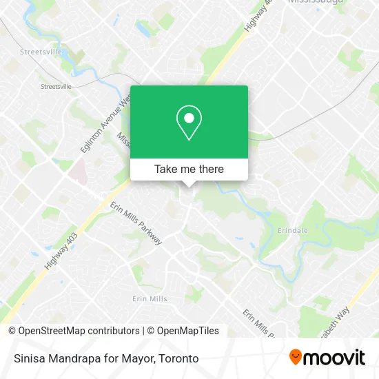 Sinisa Mandrapa for Mayor map