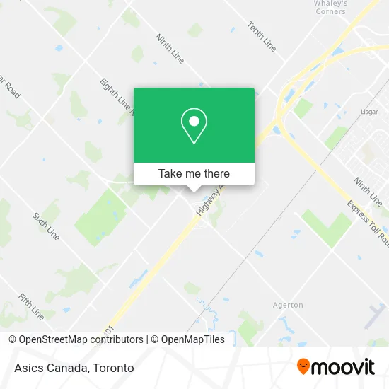 Asics Canada map