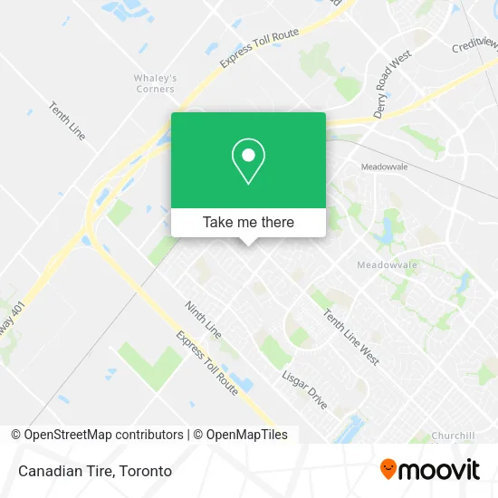 Canadian Tire map