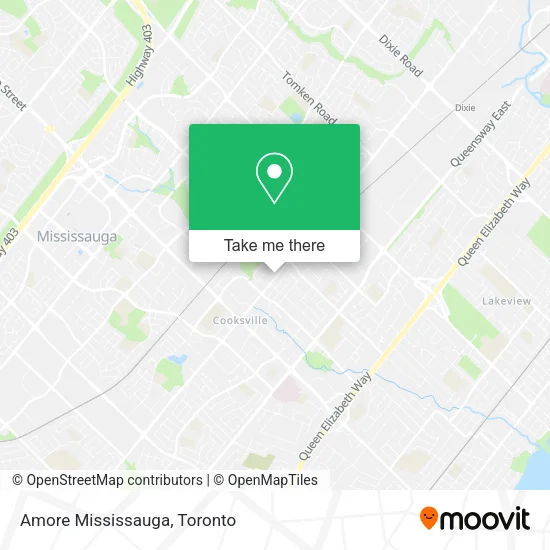 Amore Mississauga map